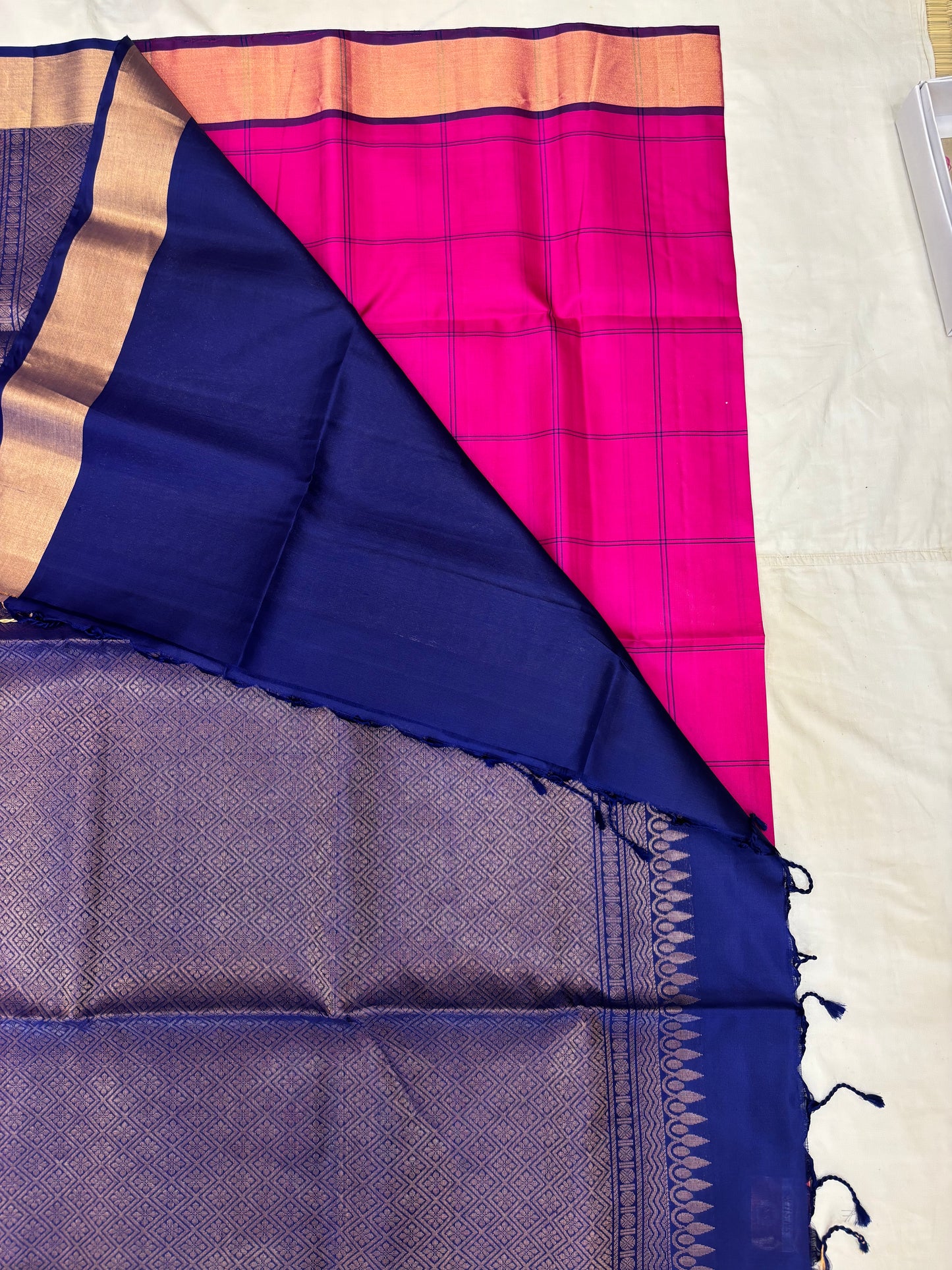 Anuki checked softsilk saree - Pure silk saree-set12