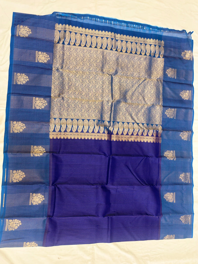 Dhriti blue handloom softsilk saree - Pure silk saree