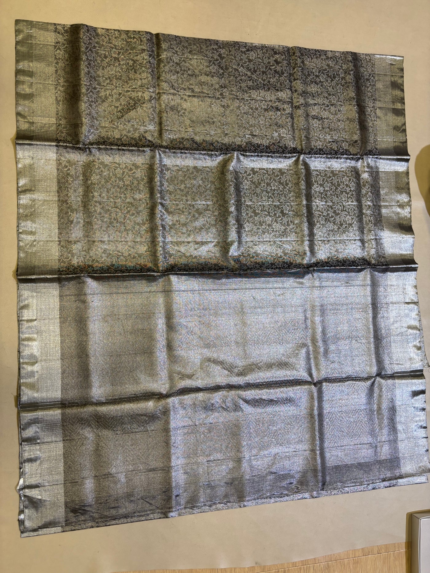 Yashvi grey tissue soft silk saree