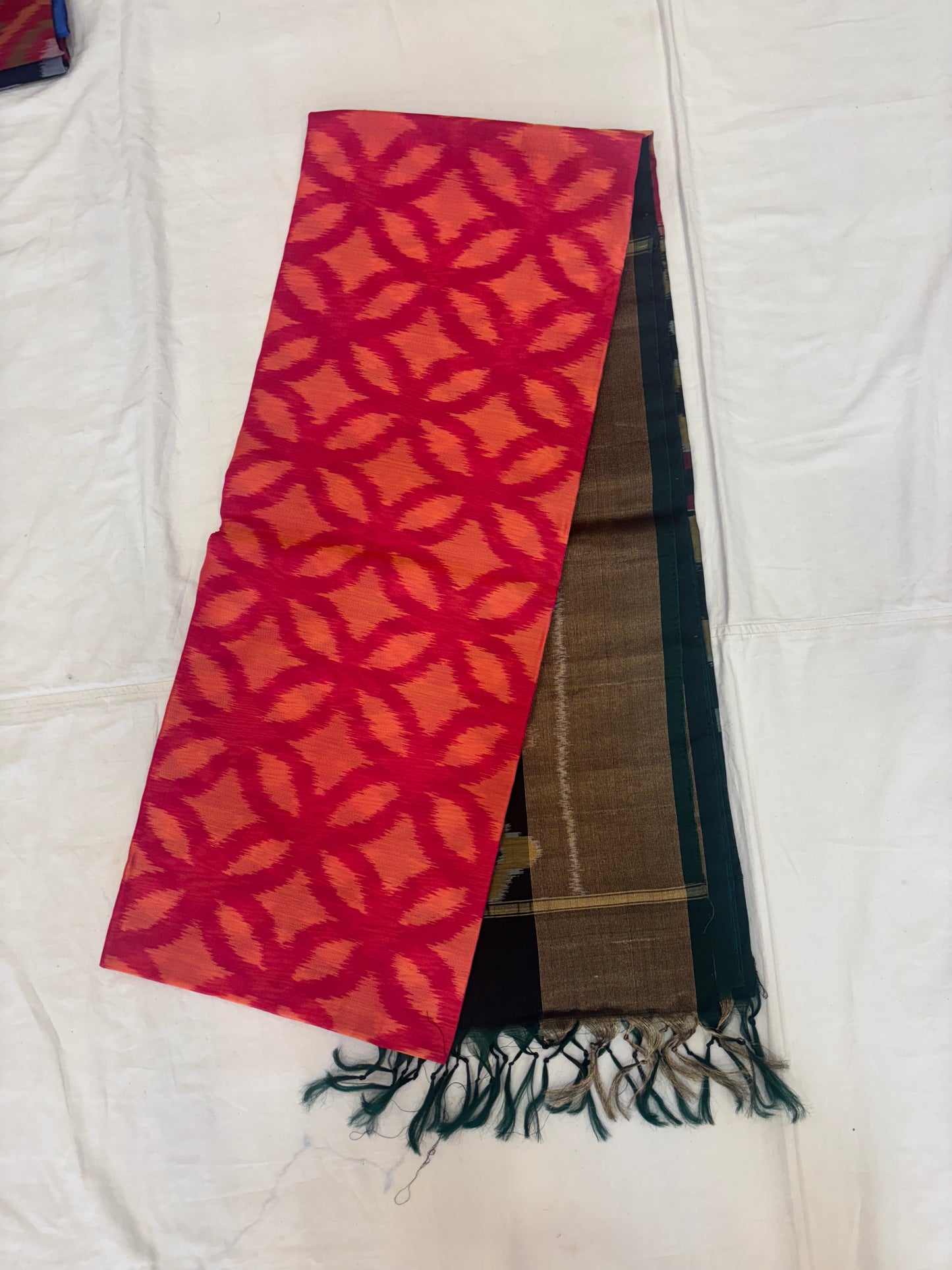 Snehal handloom Pochampally silk cotton saree