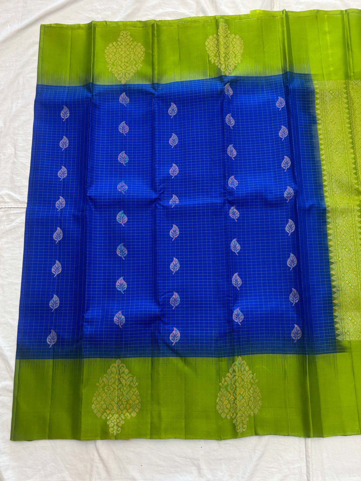 Devyani handloom softsilk saree checked design - Pure silk saree