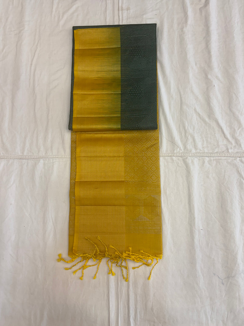 Kayalvizhi all self handloom softsilk saree - Pure silk saree