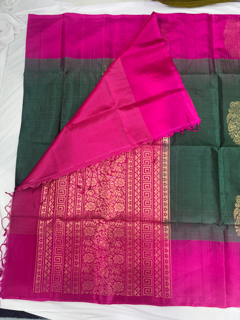 Karugi handloom softsilk saree - Pure silk saree