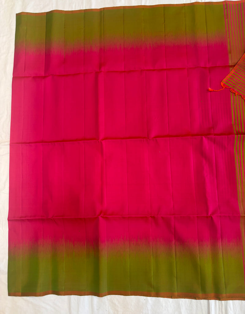 Rukmani pink handloom softsilk saree - Pure silk saree