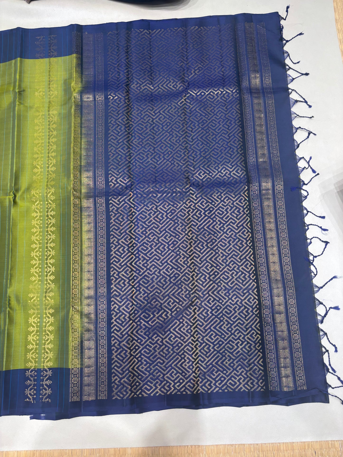 Iranya green pure mix softsilk saree