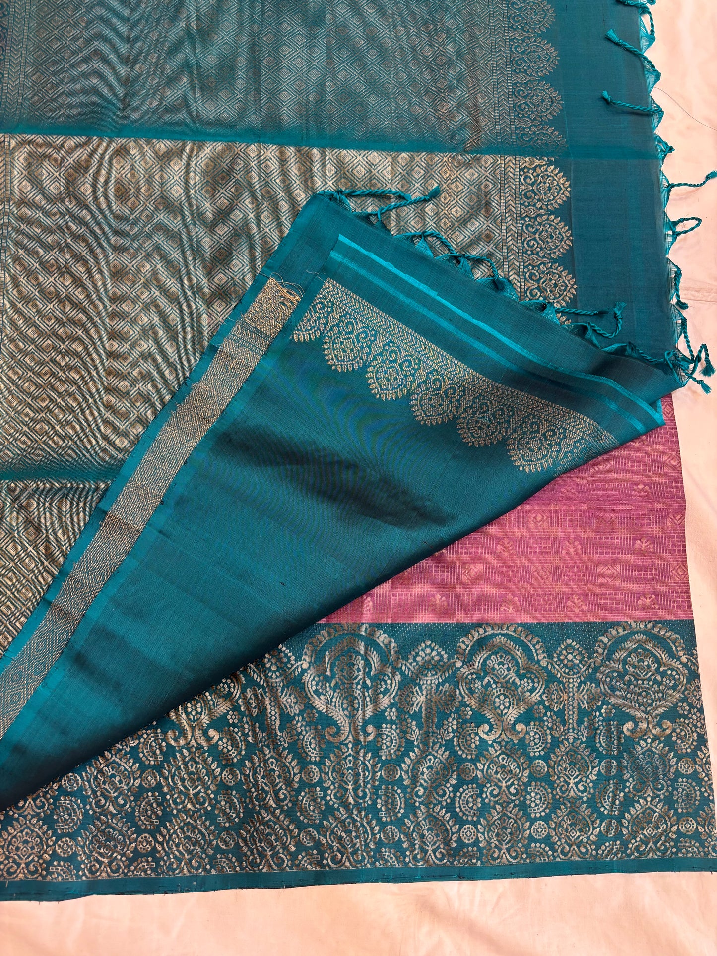 Nilasha handloom softsilk saree- all self design- Pure silk saree