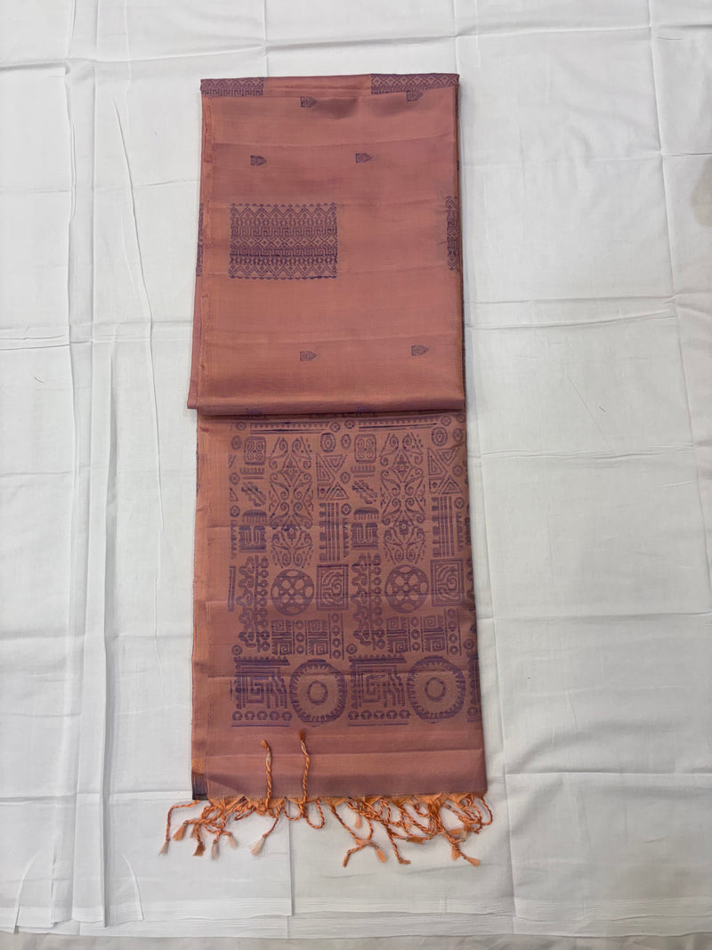 Anagha handloom softsilk saree with dubion threads butta - Pure silk saree