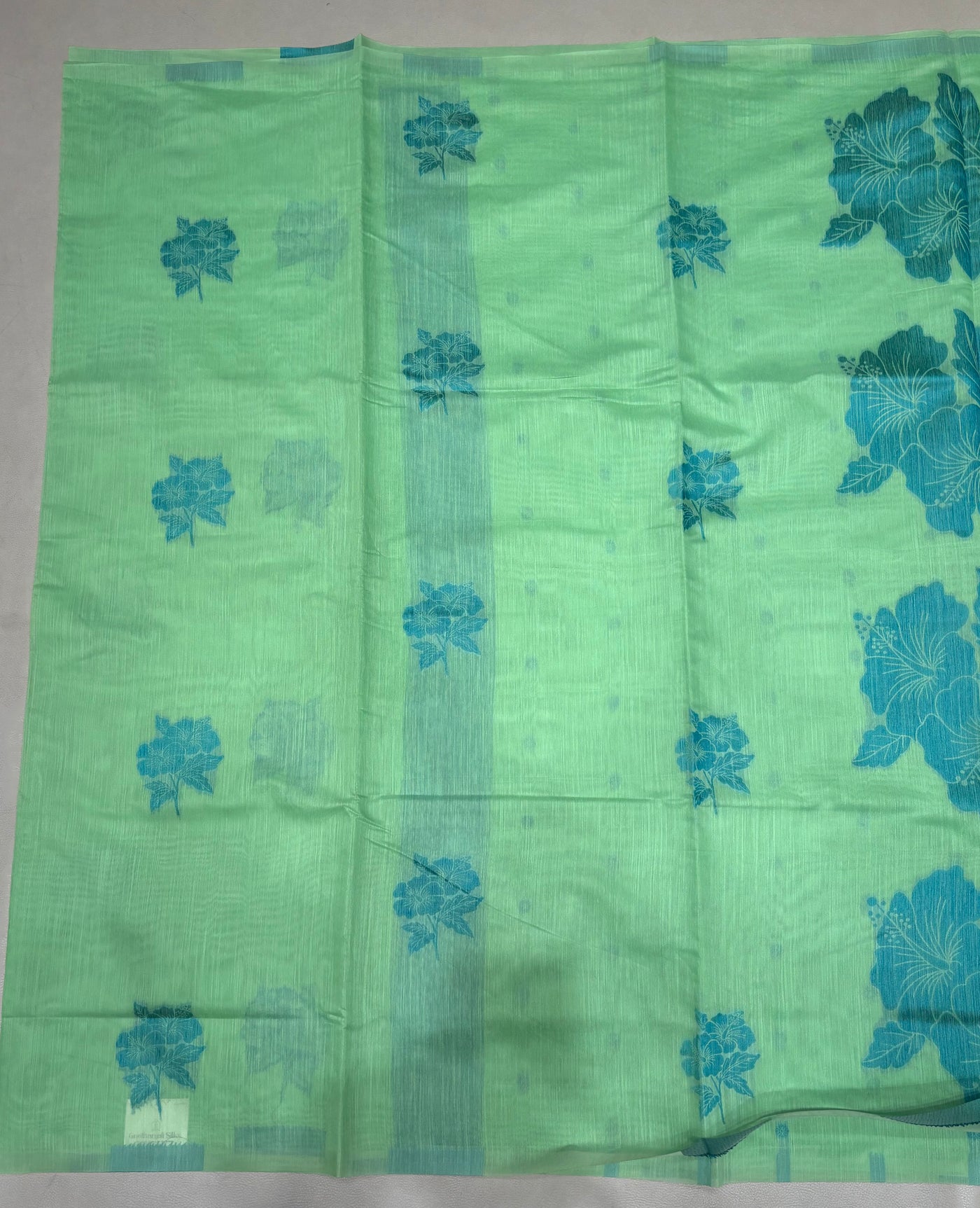 Ahana green semi silk cotton saree