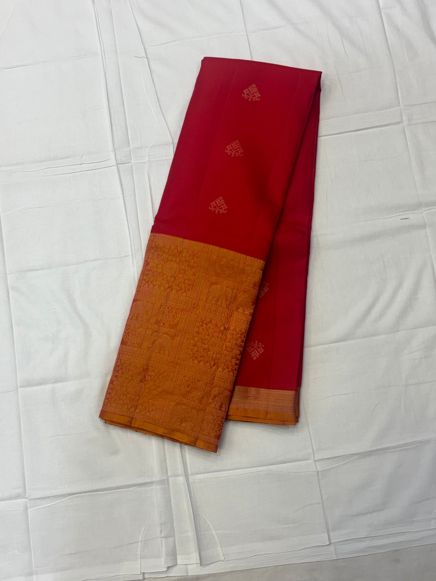 Adora Long border pure mix softsilk saree