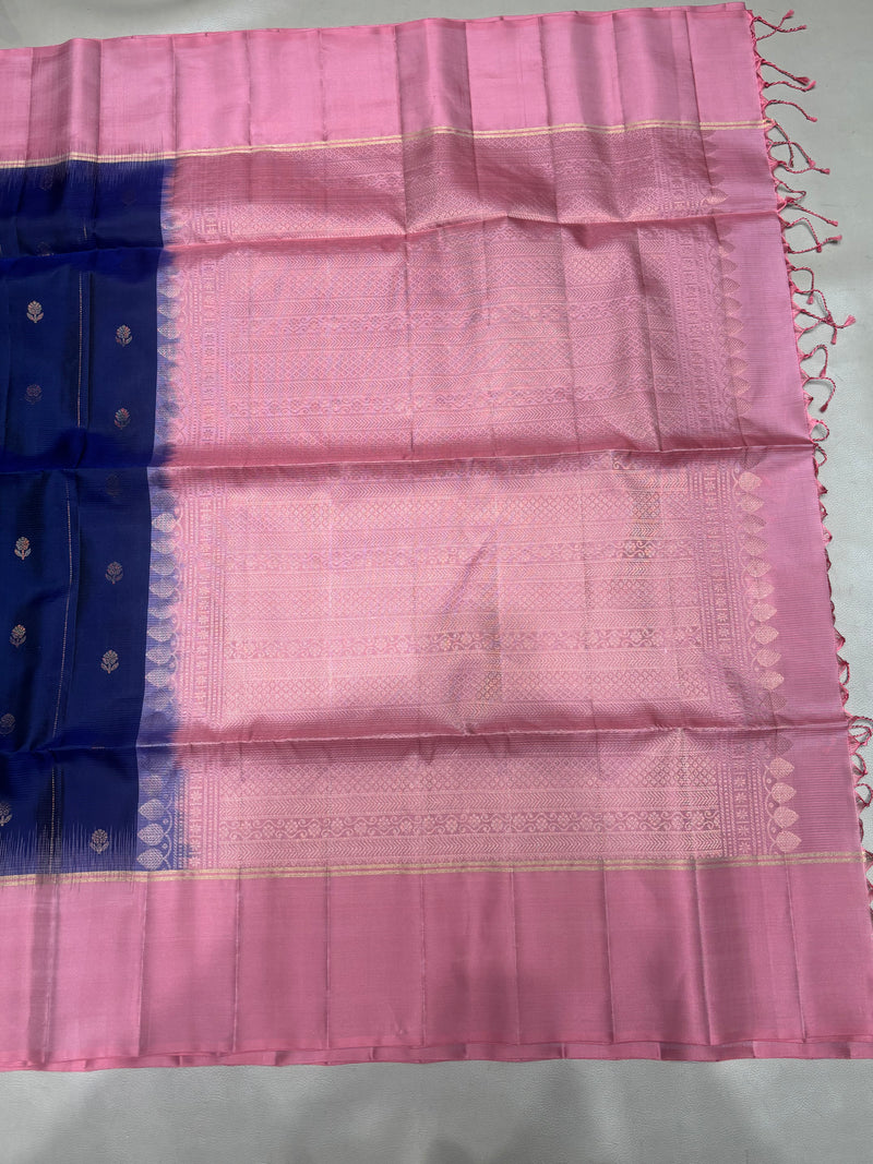 Sharvani handloom softsilk saree - Pure silk saree- contrast color