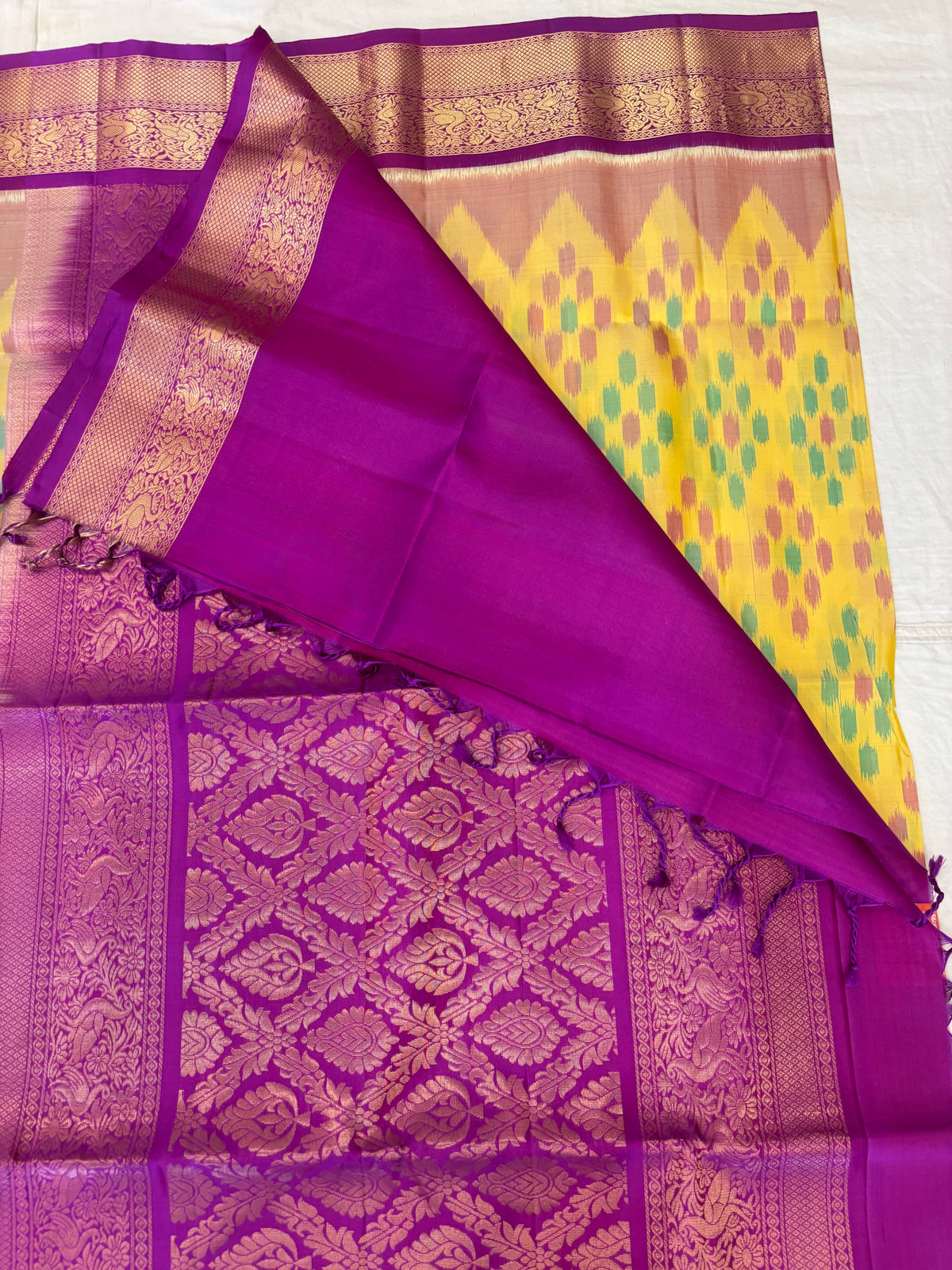Vritika handloom softsilk saree - Pochampally design