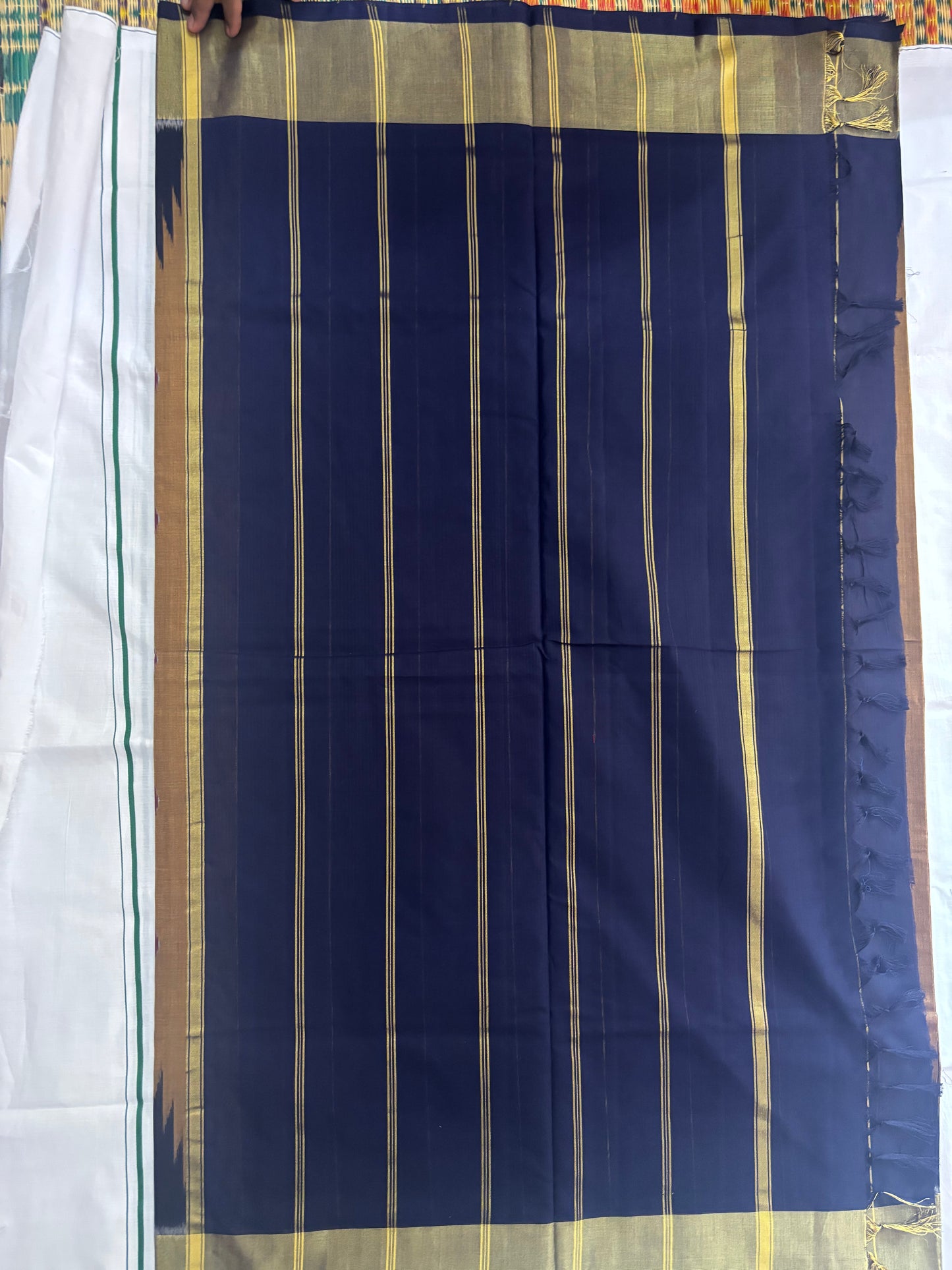 Mullaiya handloom Chettinad pure cotton saree - no blouse