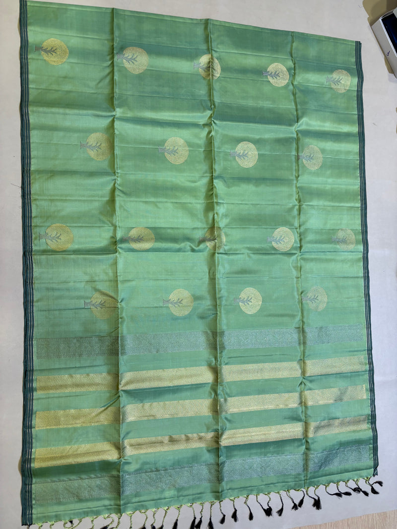 Samaria green handloom softsilk saree - Pure silk saree
