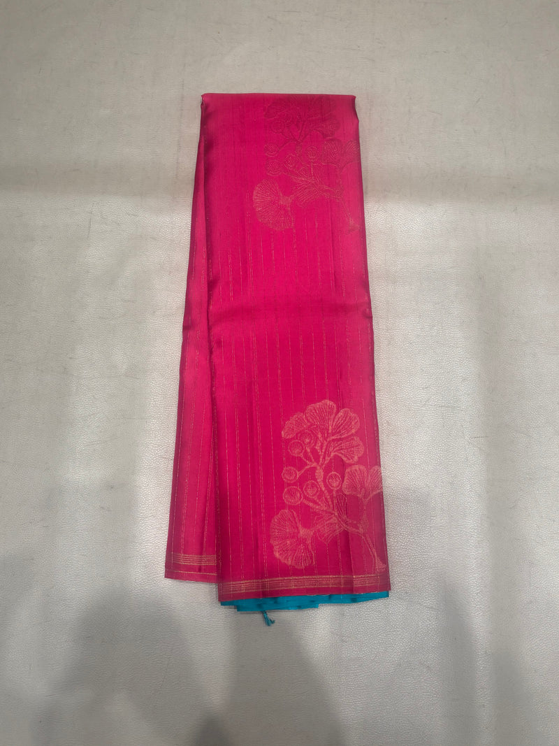 Tahini pink handloom softsilk saree - Pure silk saree