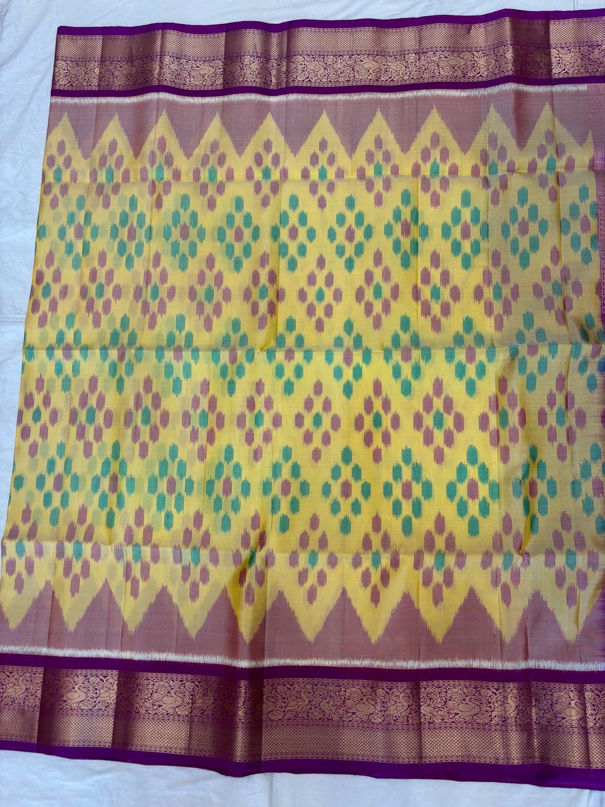 Vritika handloom softsilk saree - Pochampally design