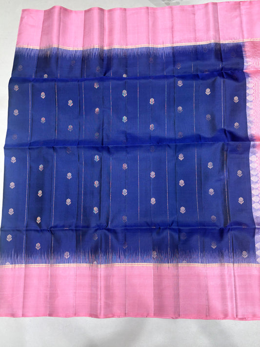 Sharvani handloom softsilk saree - Pure silk saree- contrast color