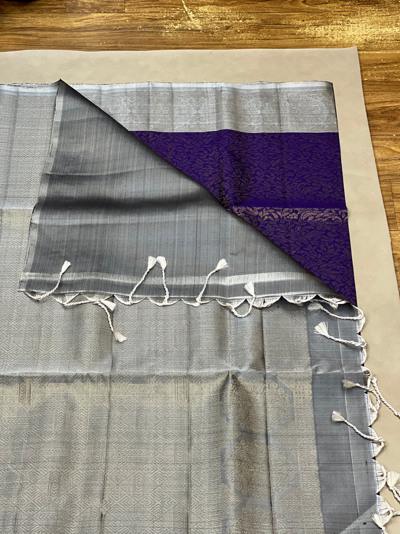 Kumudini all self handloom softsilk saree - Pure silk saree