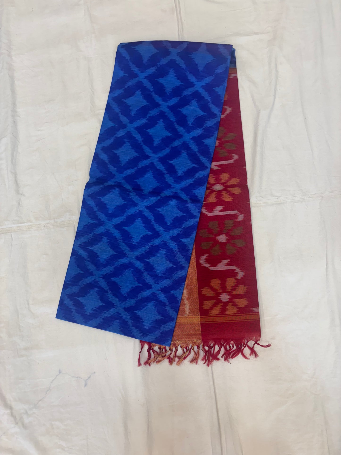 Sana handloom Pochampally silk cotton saree