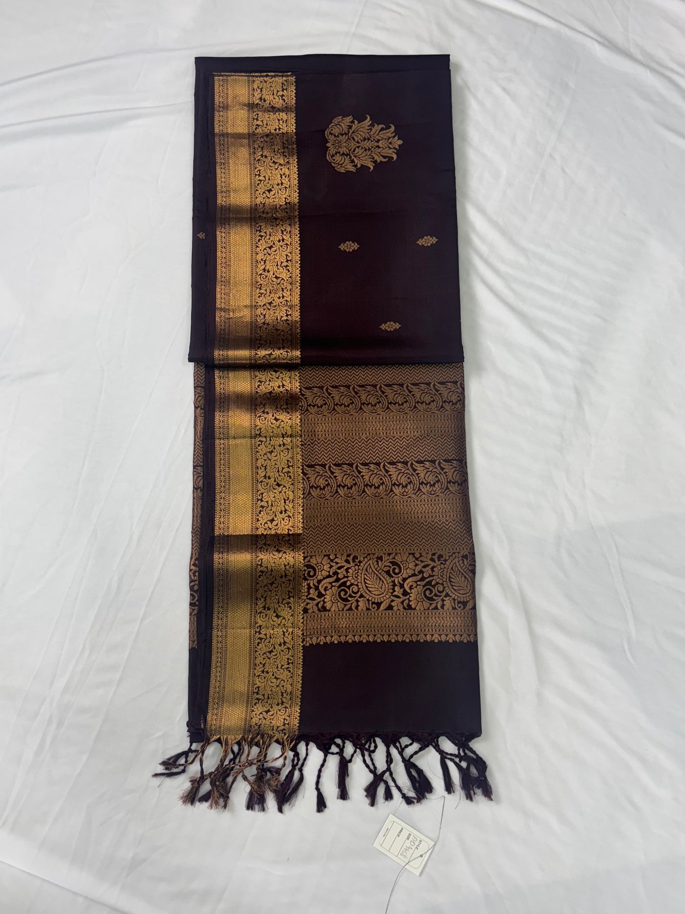 Anila coffee brown handloom softsilk saree - Pure silk saree