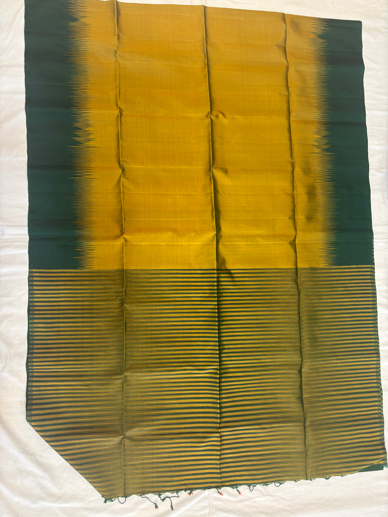Rukmani yellow handloom softsilk saree - Pure silk saree