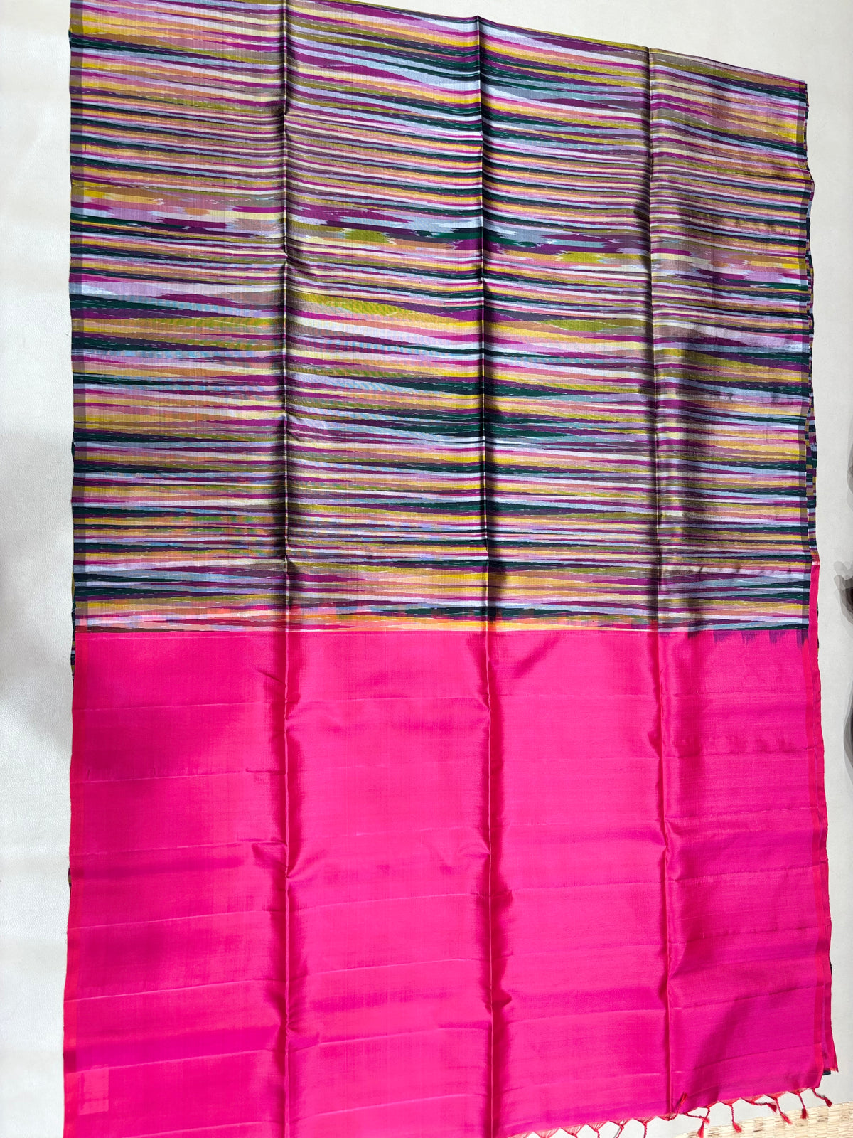 Karunya multicolor handloom softsilk saree - Pure silk saree - GA104