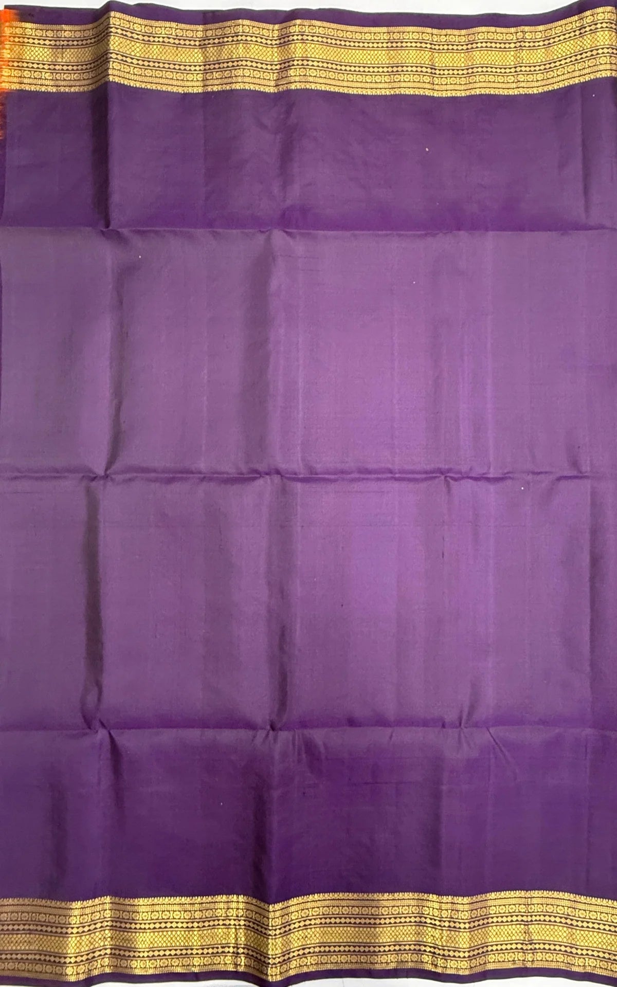 Shanmathi dark violet color body , pallu,blouse - Pure silk saree