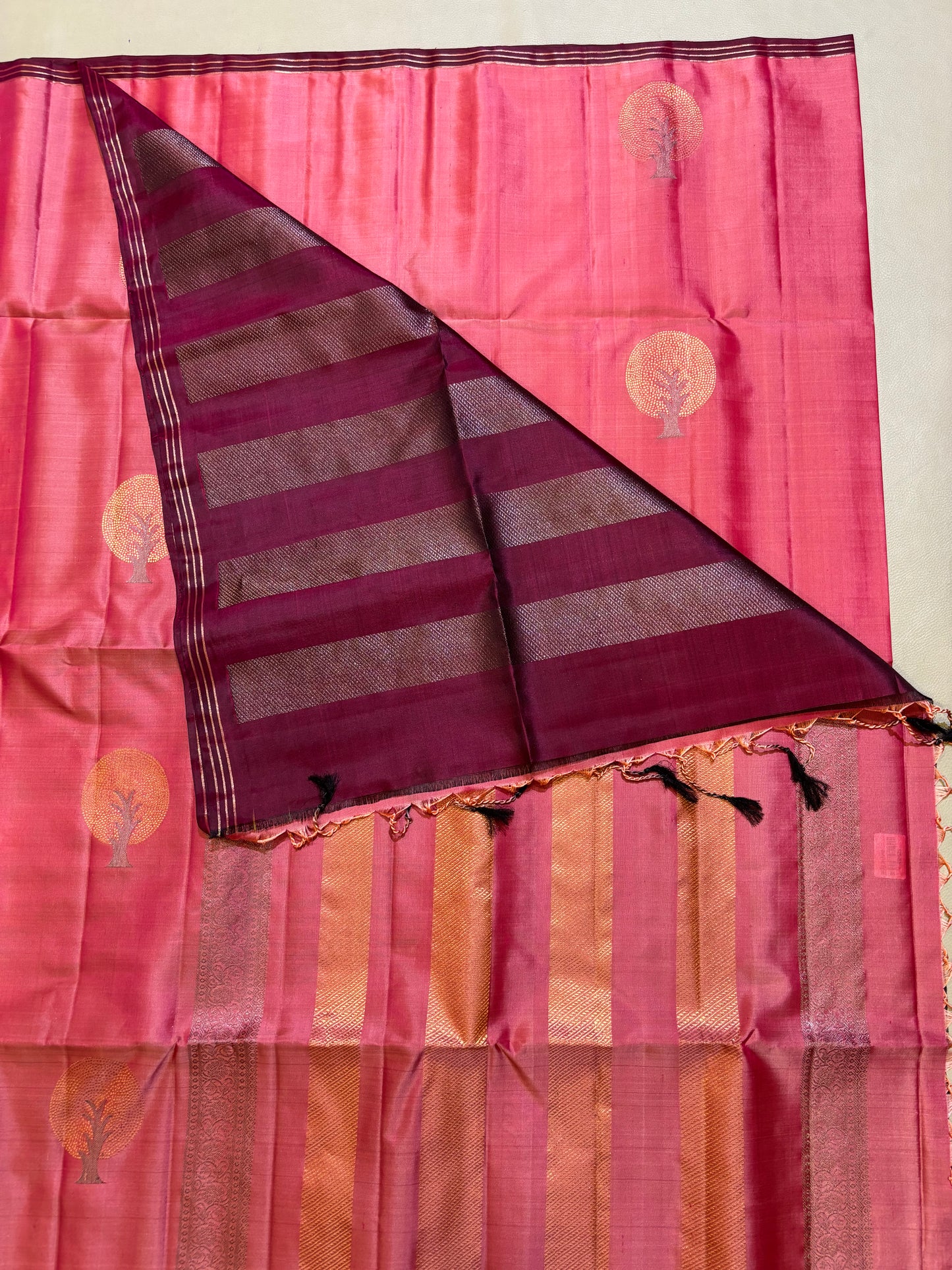 Samaria pink handloom softsilk saree - Pure silk saree