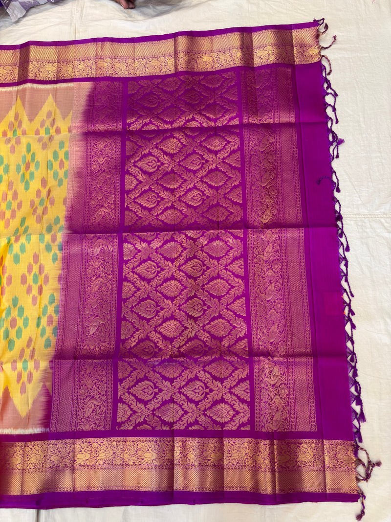 Vritika handloom softsilk saree - Pochampally design