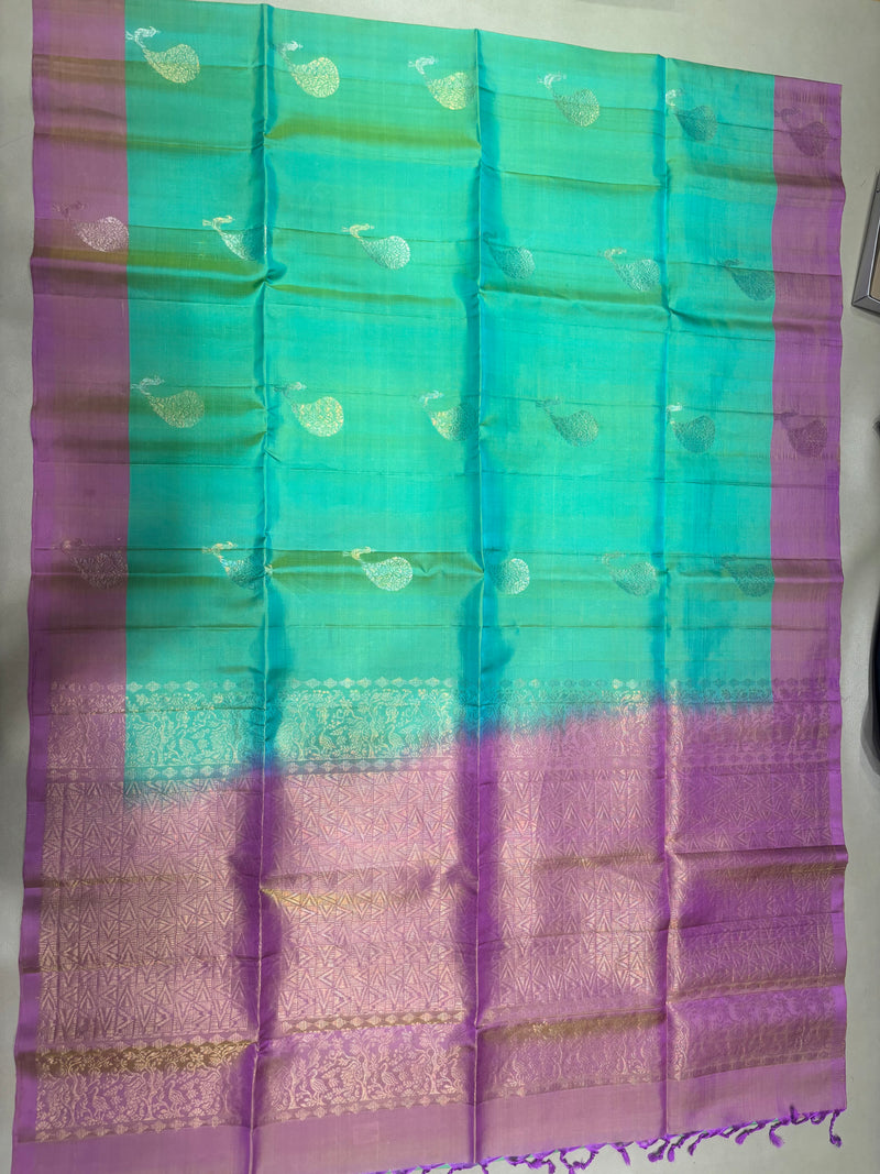 Mayuri green handloom softsilk saree - Pure silk saree
