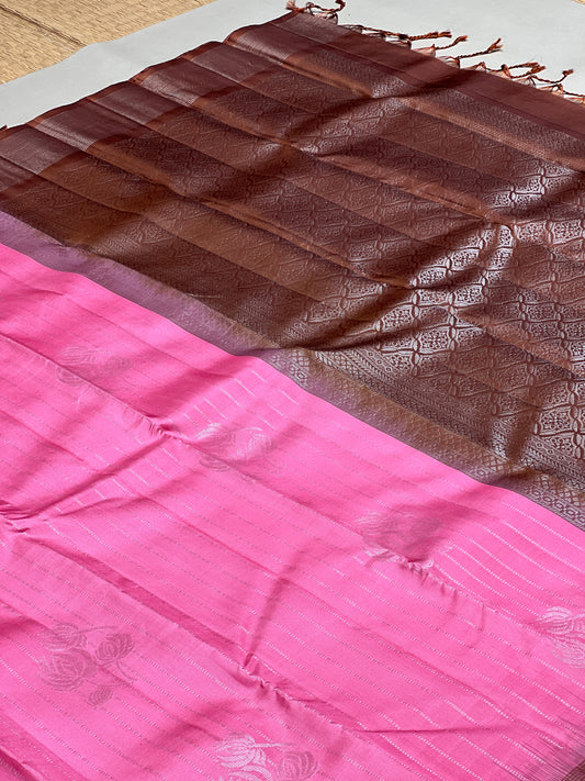 Sharvani handloom softsilk saree - Pure silk saree-AV103