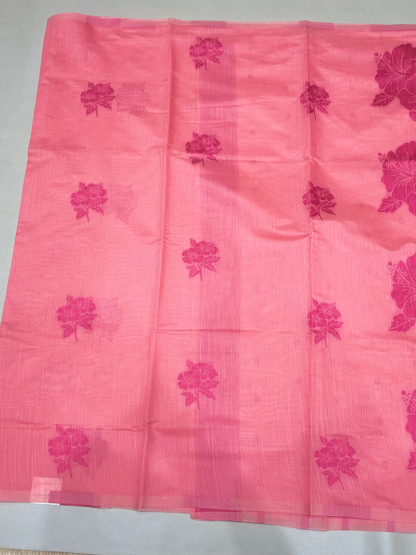 Ahana pink semi silk cotton saree