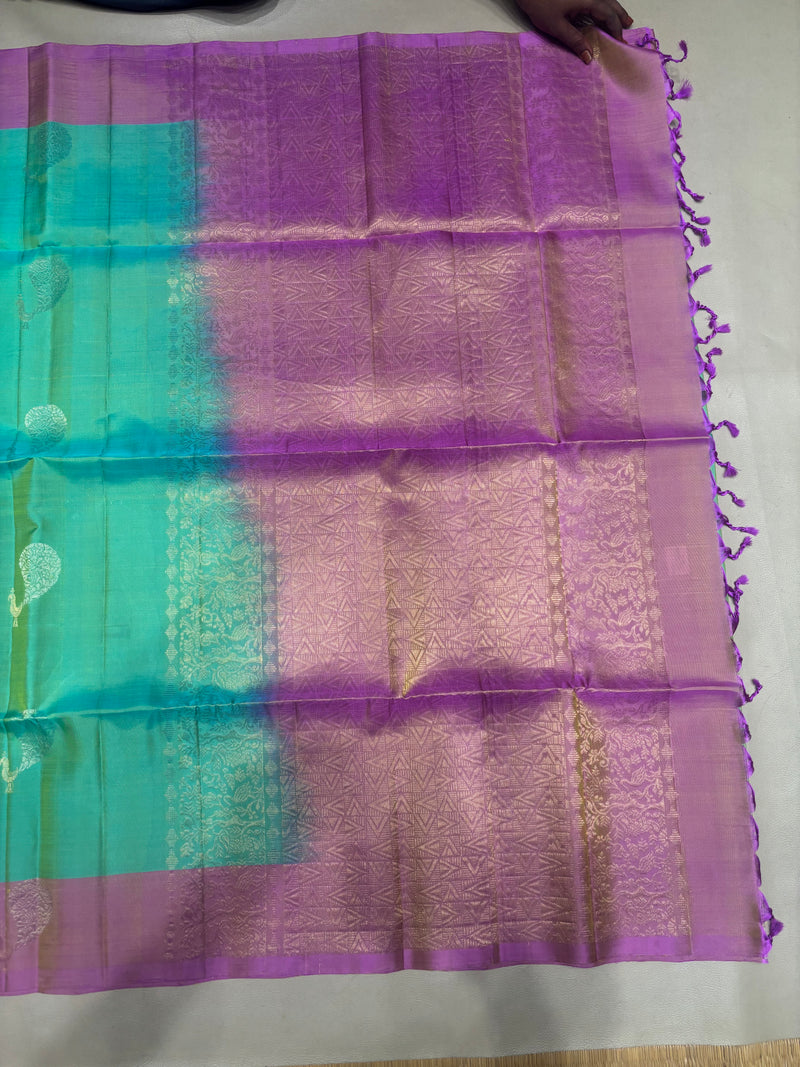 Mayuri green handloom softsilk saree - Pure silk saree