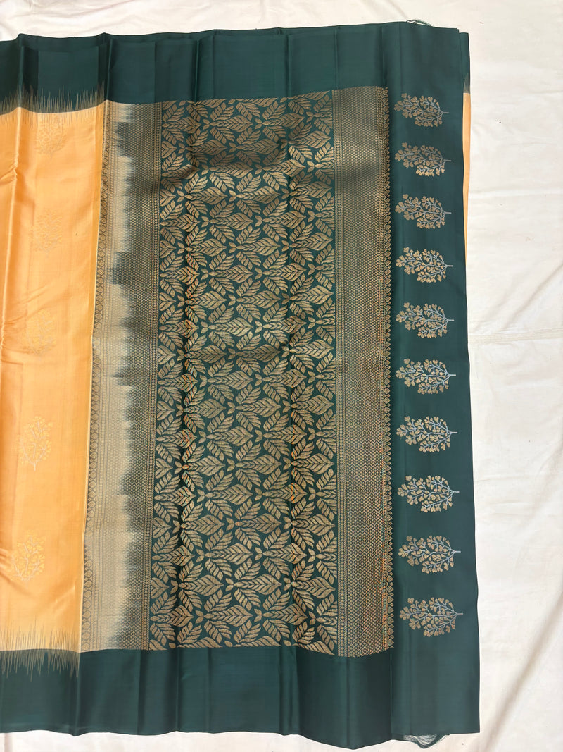 Yuvaa soft peach gold softsilk saree - Pure silk saree-set13