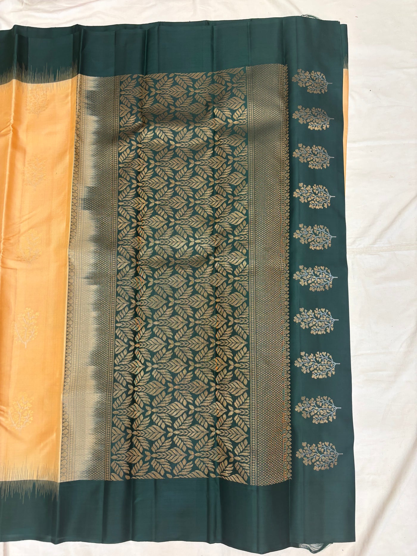 Yuvaa soft peach gold softsilk saree - Pure silk saree-set13