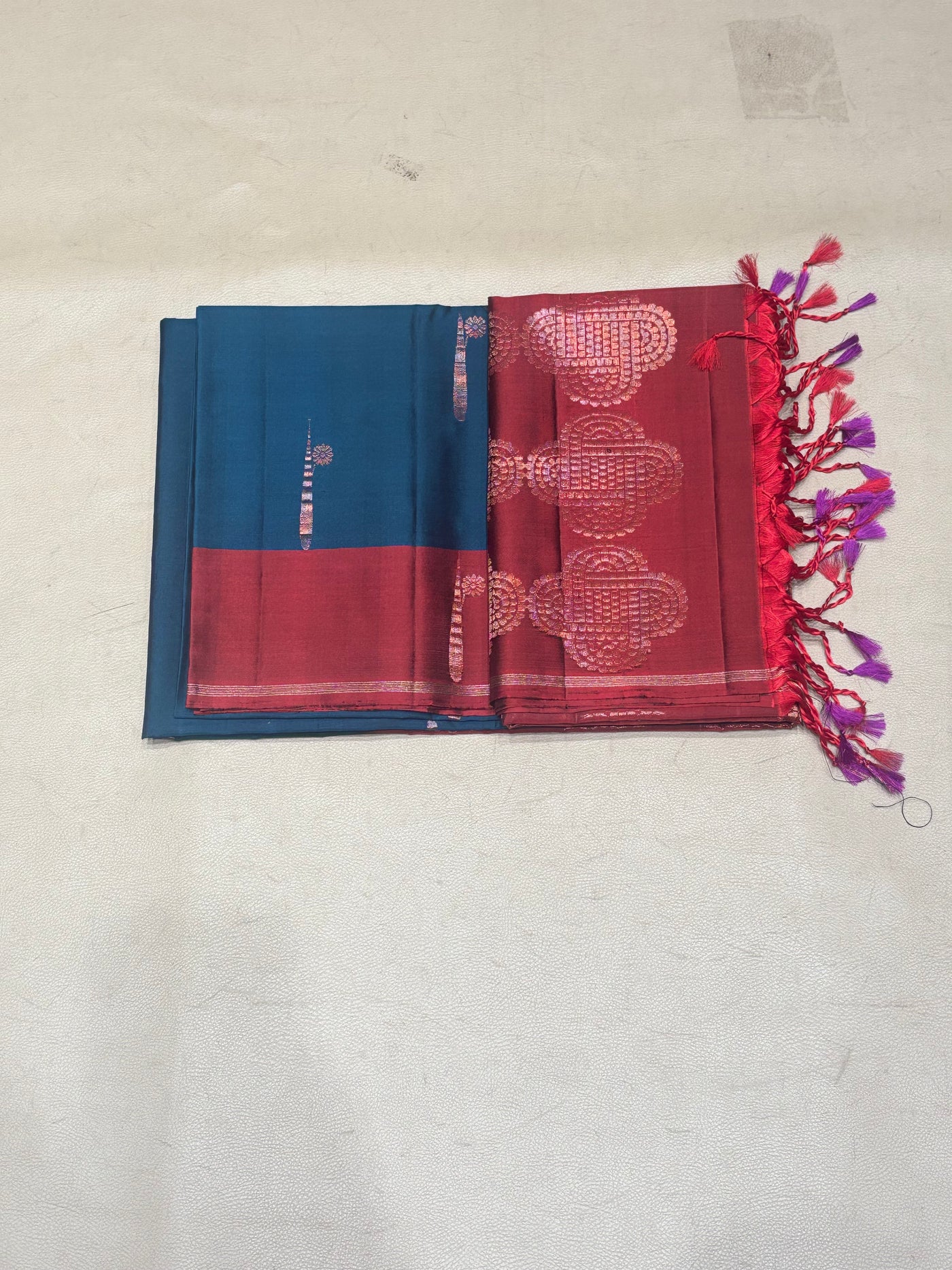 Hridya peacock blue handloom softsilk saree - Pure silk saree