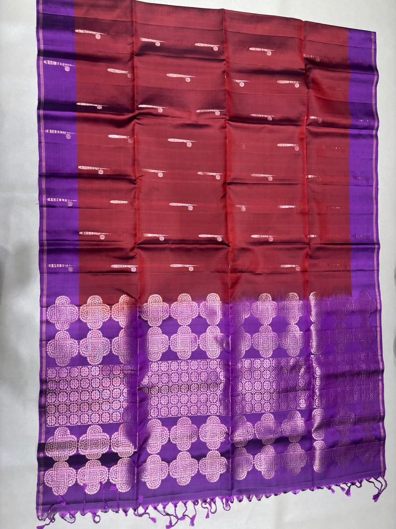 Hridya coffee brown handloom softsilk saree - Pure silk saree
