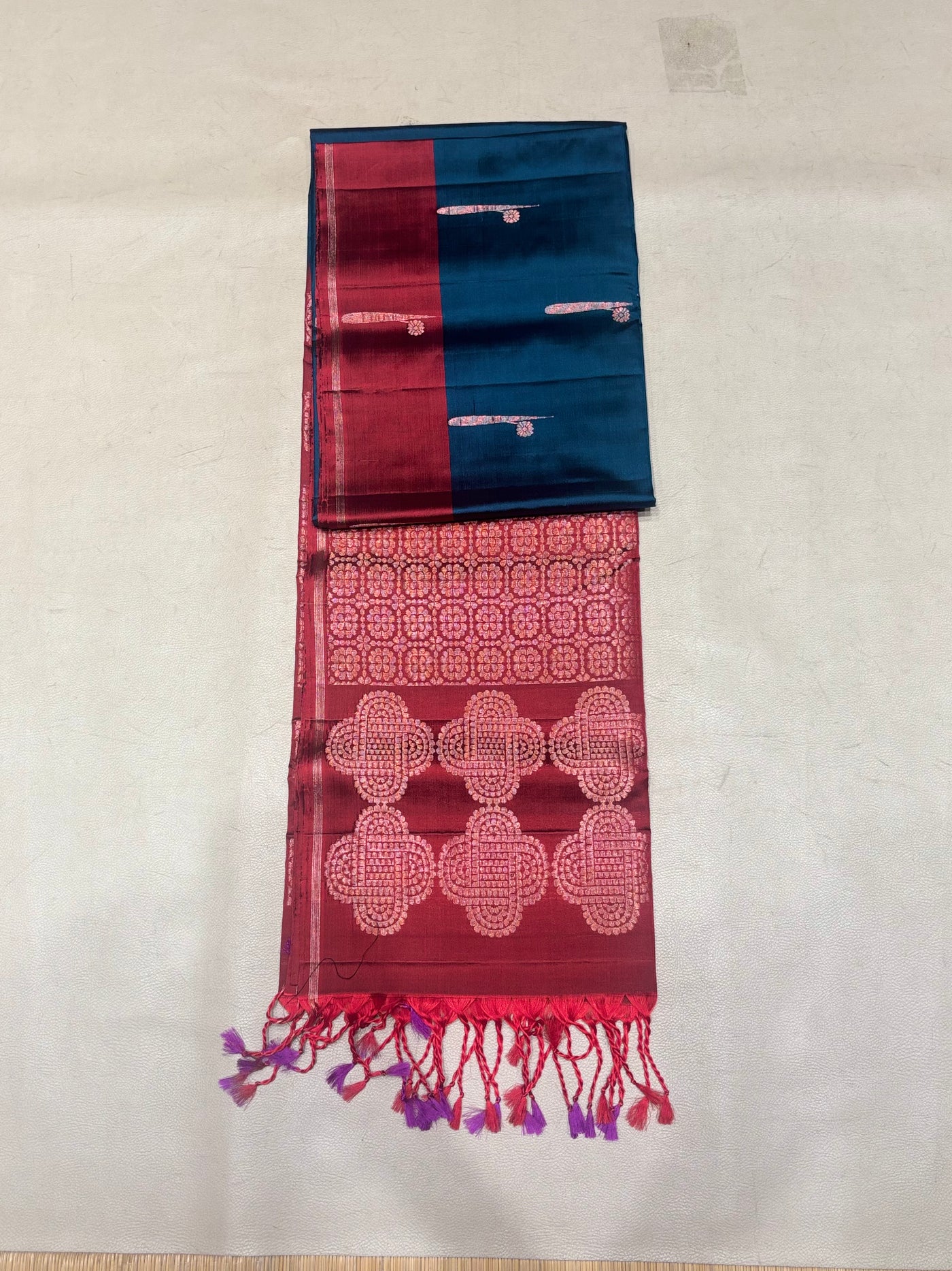 Hridya peacock blue handloom softsilk saree - Pure silk saree