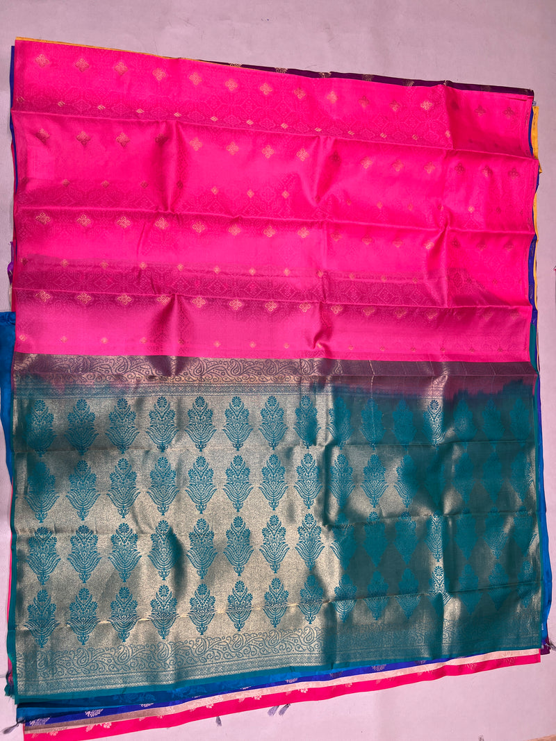 Poojah pure mix softsilk saree