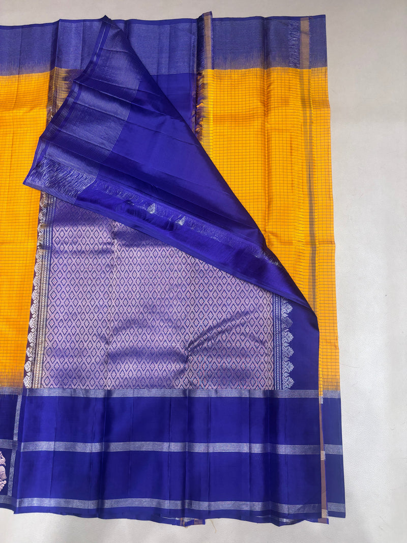 Kaatral yellow handloom softsilk saree - Pure silk saree-AK1118