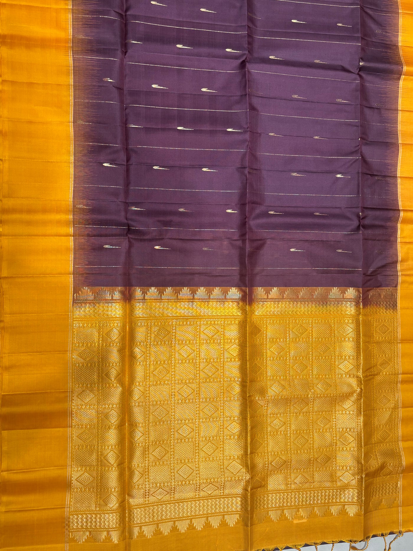 Leelavathi coffee brown handloom softsilk saree - Pure silk saree- contrast color