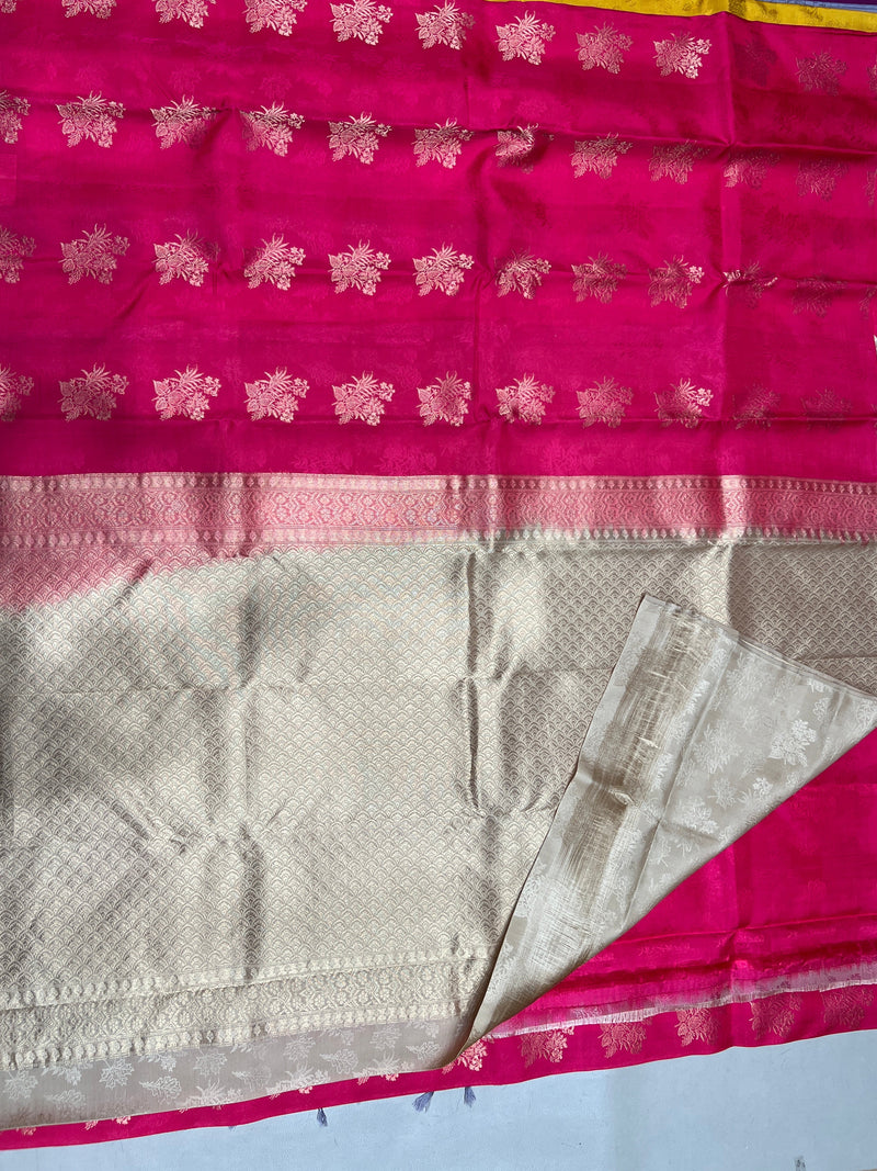 Gulab pure mix softsilk saree