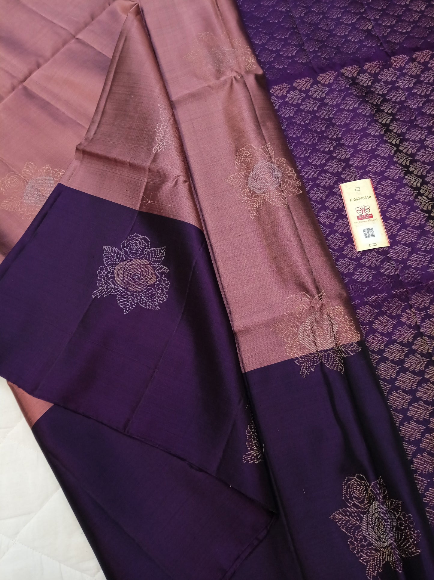 Soft Silk - Royal Bloom - Handloom Double warp Soft silk