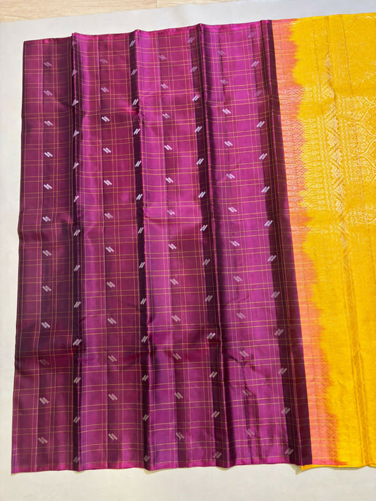 Paarvai handloom softsilk saree - Pure silk saree-AK1107