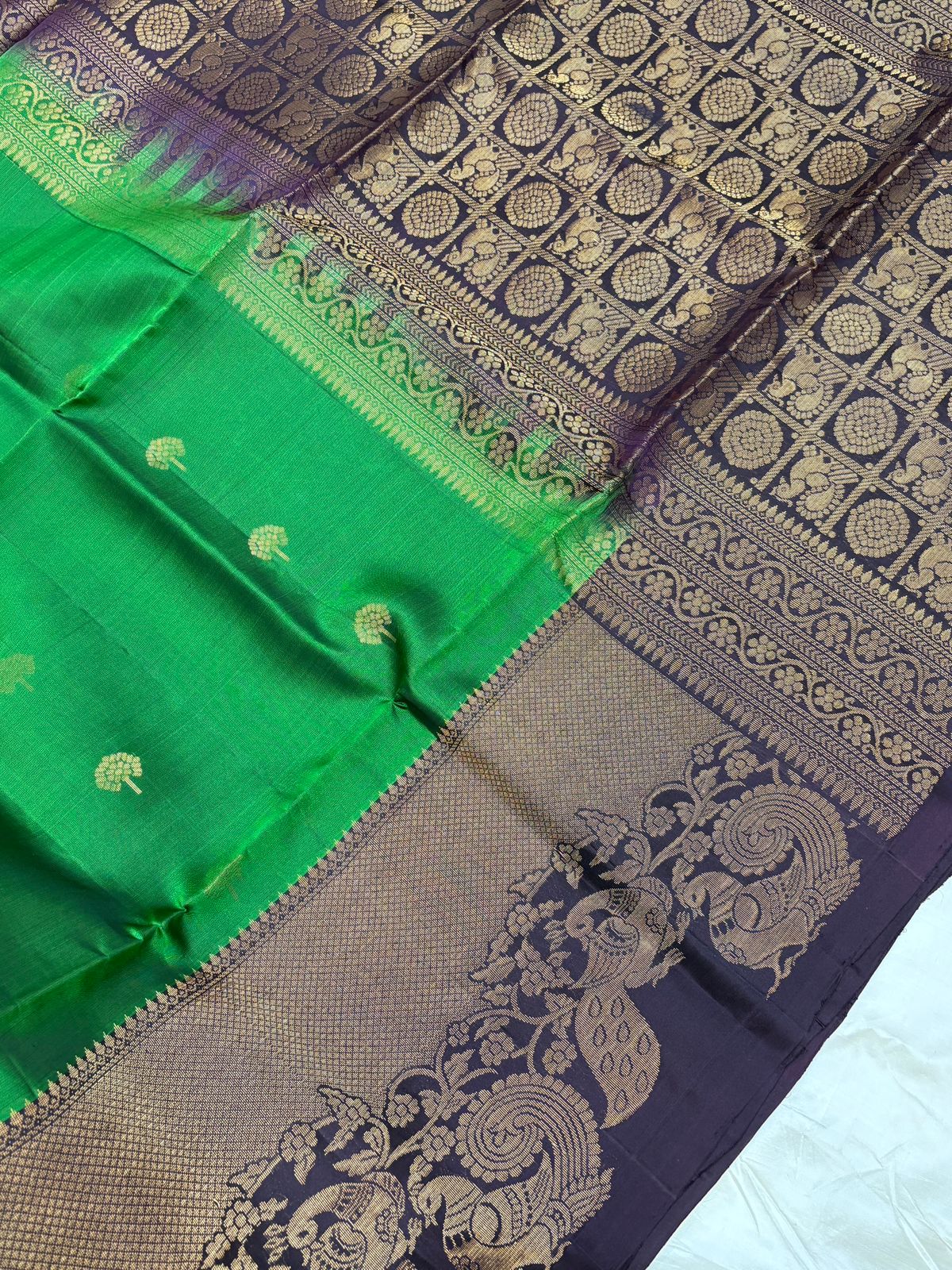 Mayil Turning - Handloom softsilk saree