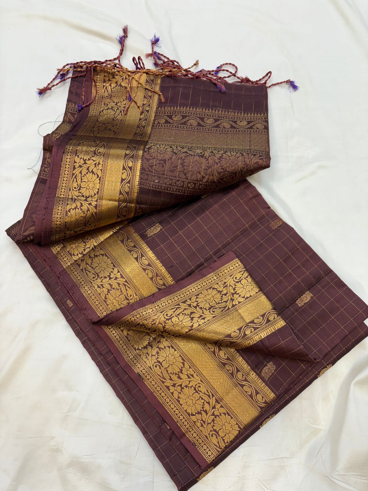 Kanakavalli Checks - Soft Silk- Handloom softsilk saree