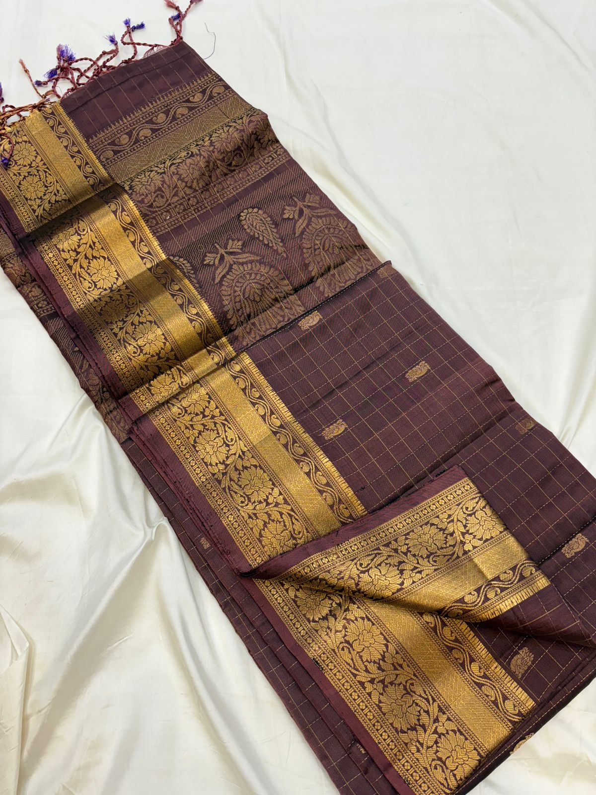 Kanakavalli Checks - Soft Silk- Handloom softsilk saree