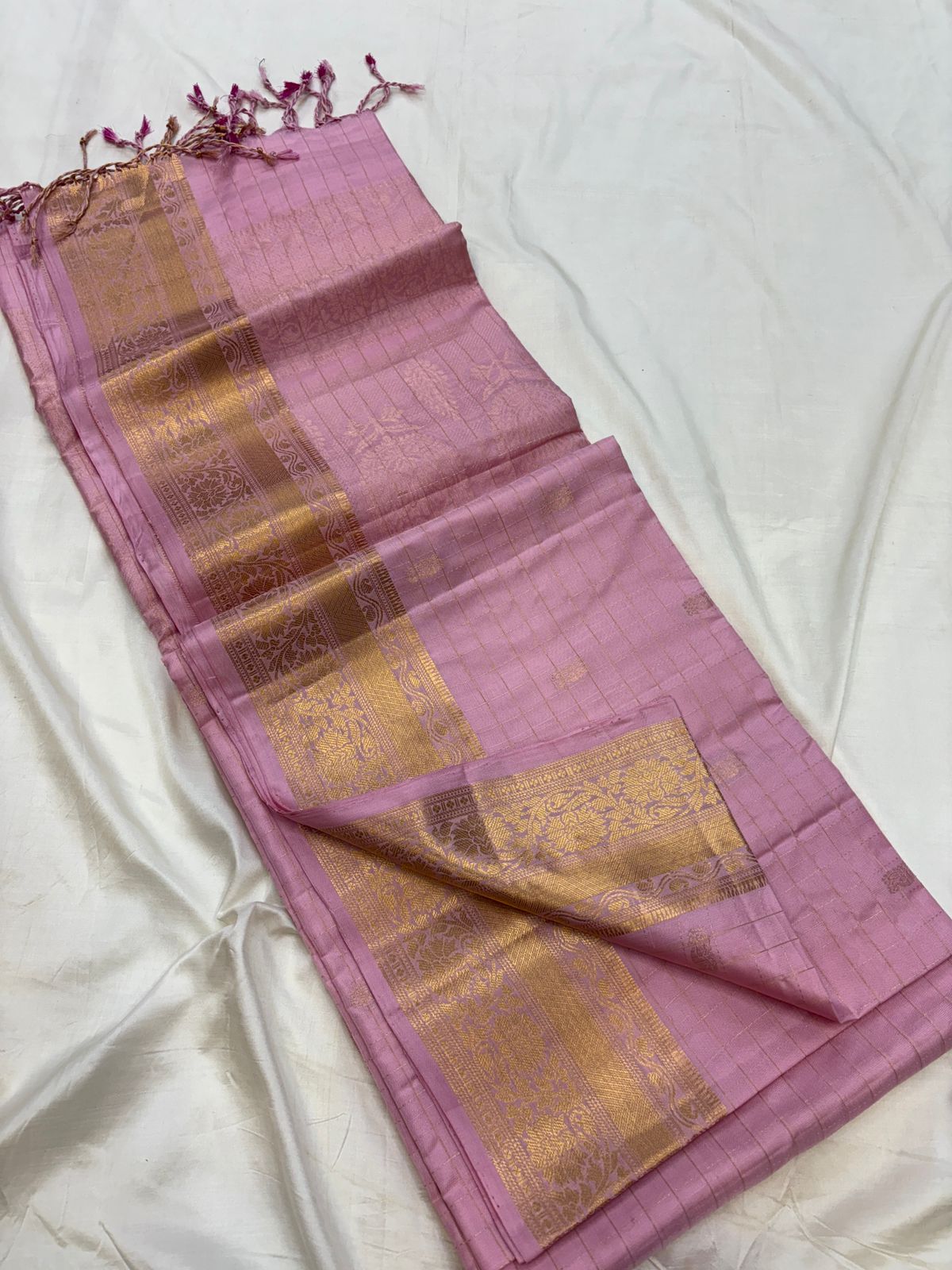 Kanakavalli Checks - Soft Silk- Handloom softsilk saree