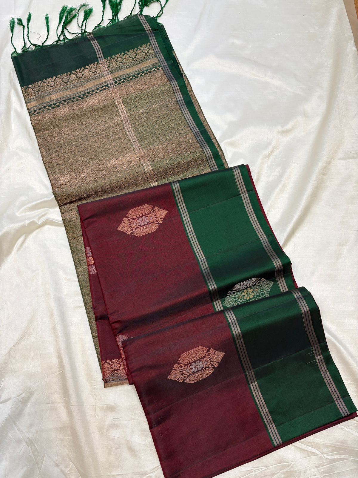 Uppada Contrast Borders