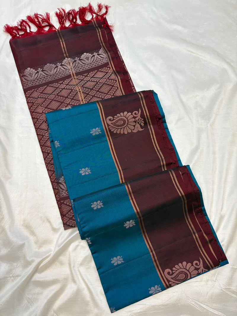 Uppada Contrast Borders