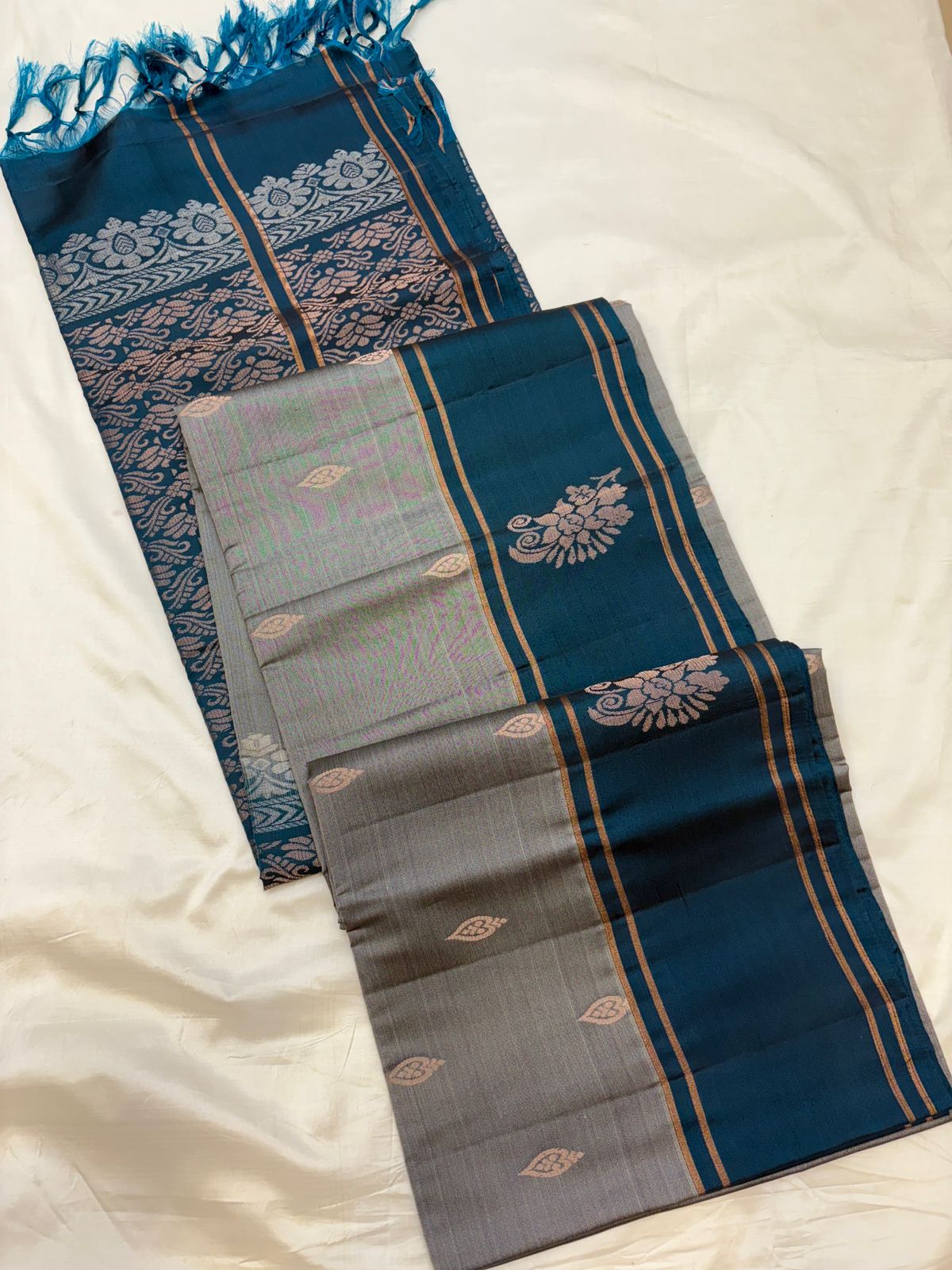 Uppada Contrast Borders